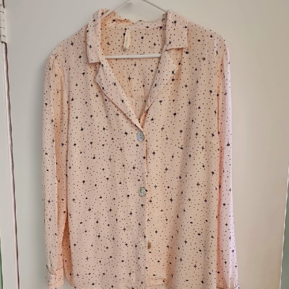 Yargıcı Women's Pink Star Print Blouse Size Medium Brand New,- Never Worn